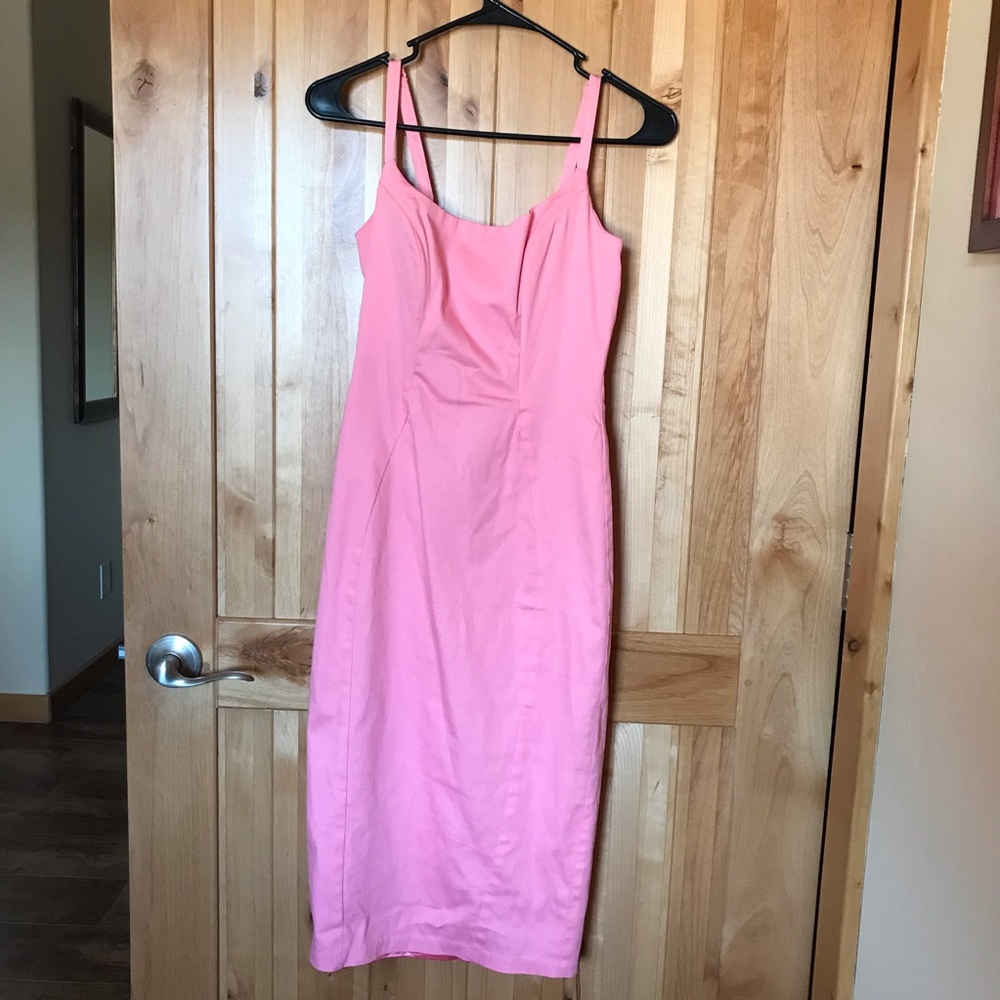 Pinup Couture 1960s Bubble Gum Pink Wiggle Dress